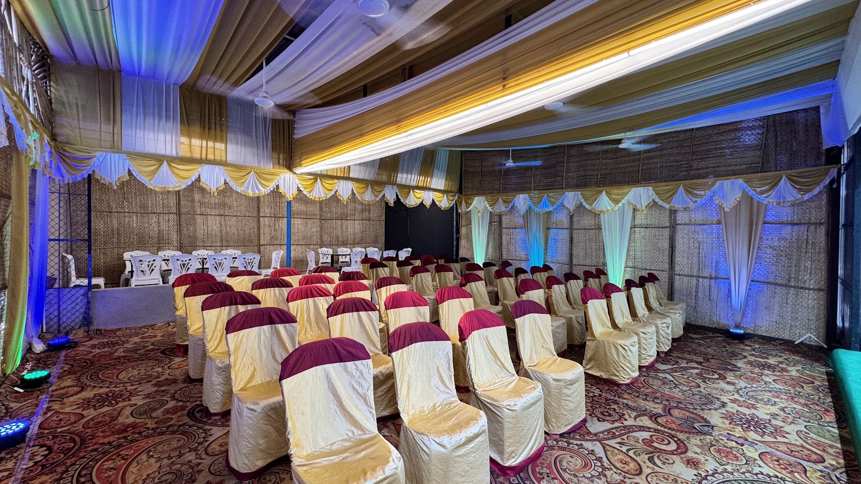 Decorated Heritage Hall event setup